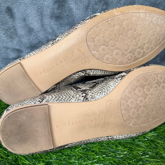 Kelly & Katie WENDIE Flats Snake Print Ballet Slip On Shoes Women's 7.5M - Picture 9 of 13